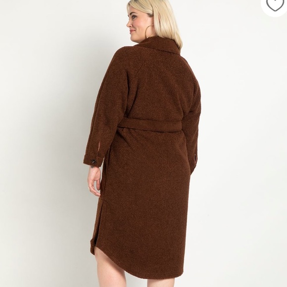 Eloquii Teddy Bear Shacket Coat NWOTs - Picture 3 of 4